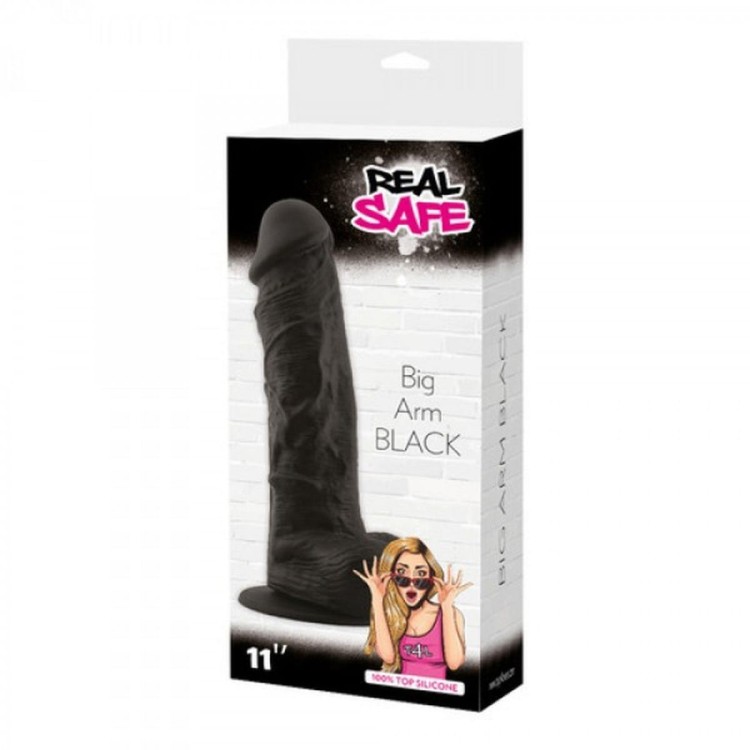 Dildo z silikonu Wysokość 28 cm Czarny-1