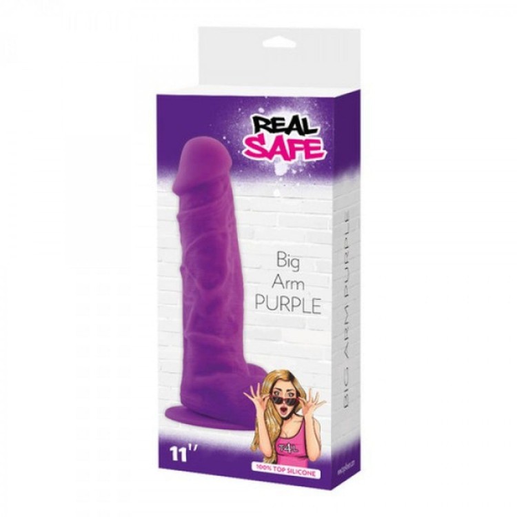 Dildo z silikonu Wysokość 28 cm Fiolet-1