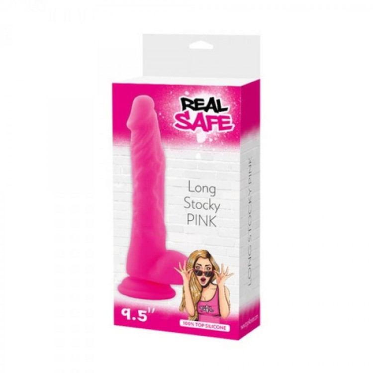 Dildo z silikonu Wysokość 24 cm Pink-1