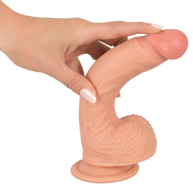 Średni penis na przyssawce 14,5 x 3,9 cm-1