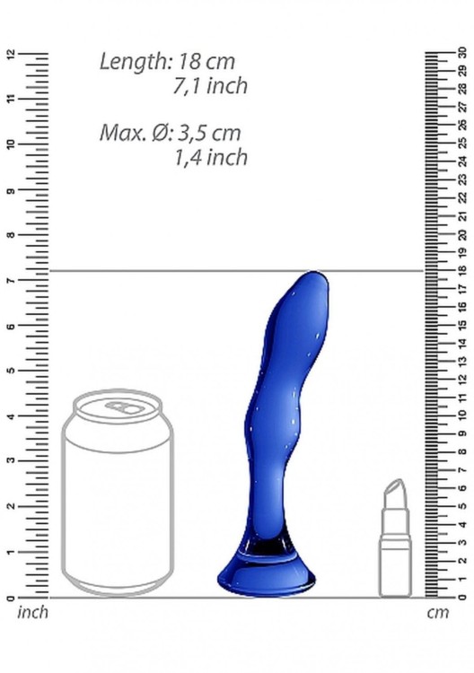 Szklane dildo analne 18 x 3,5 cm-3