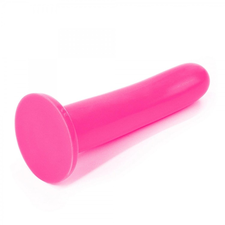 Gładkie dildo analne 13,5 cm różowe-4