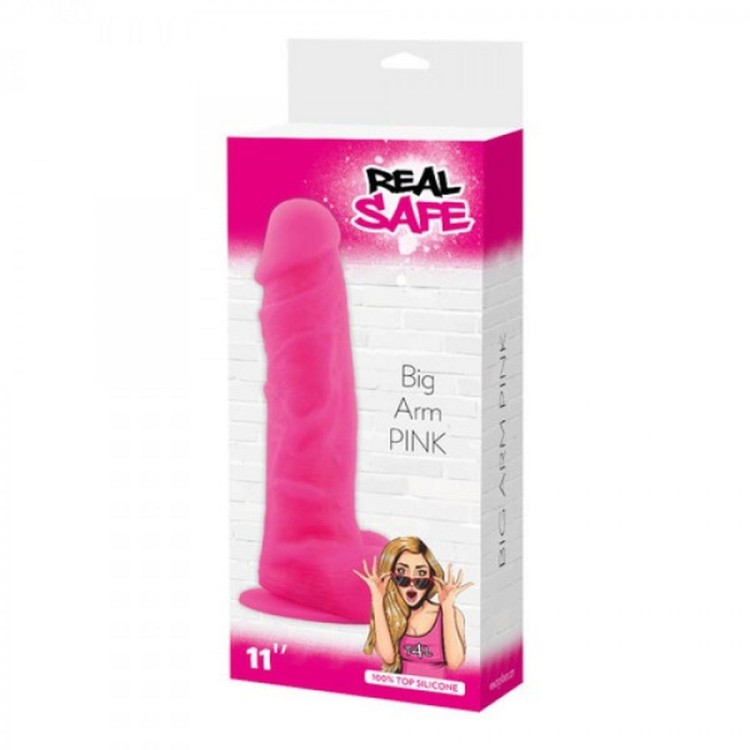 Dildo z silikonu wysokość 28 cm Pink-1