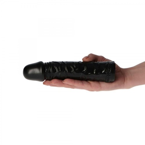 Czarne dildo do anusa penis 18 cm-1