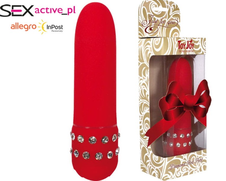 DIAMOND RED MINI WIBRATOR ZDOBIONY DZETAMI2