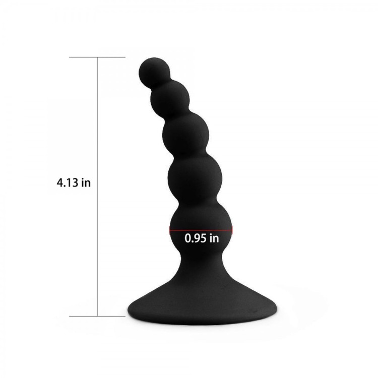 Lure me Beaded Anal Plug Black