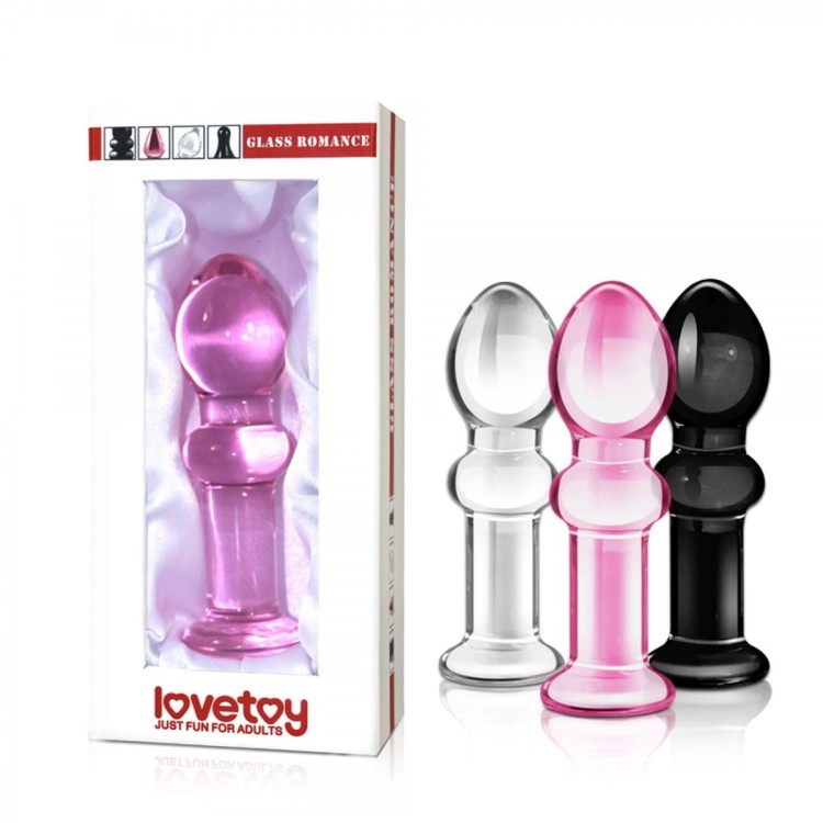 Szklane dildo analne 11,5 cm Różowy-1