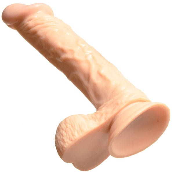 Duży sztuczny Penis z jądrami i przyssawką Wyraźna żołądź 2