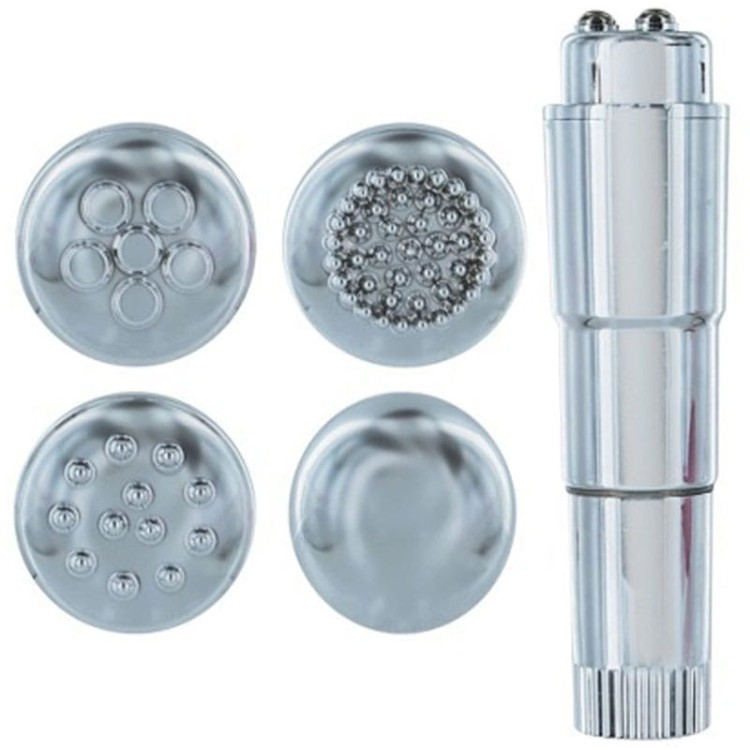 Mini wibrator do łechtaczki z wymiennymi głowicami