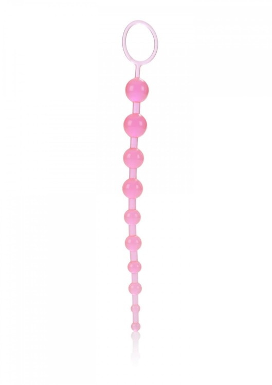 Szereg kulek analnych na giętkim trzonie Pink