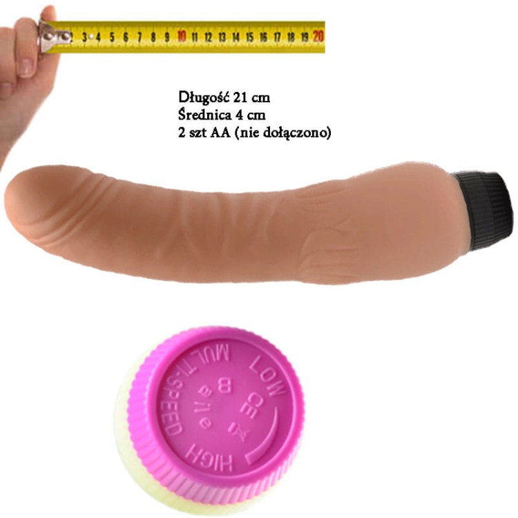 Wibrator naturalny Lekko wygięty 21 cm-1