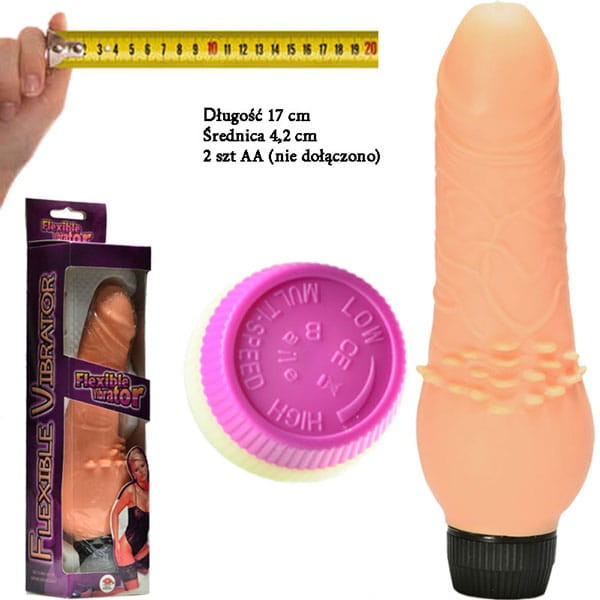 Wibrator naturalny z wypustkami 17 cm-1