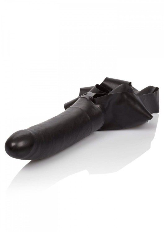 Knebel z czarnym dildo 14 cm-1