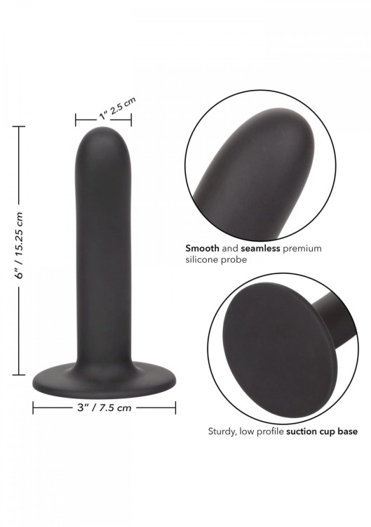 Gładki penis analny z silikonu 15,3 cm-1