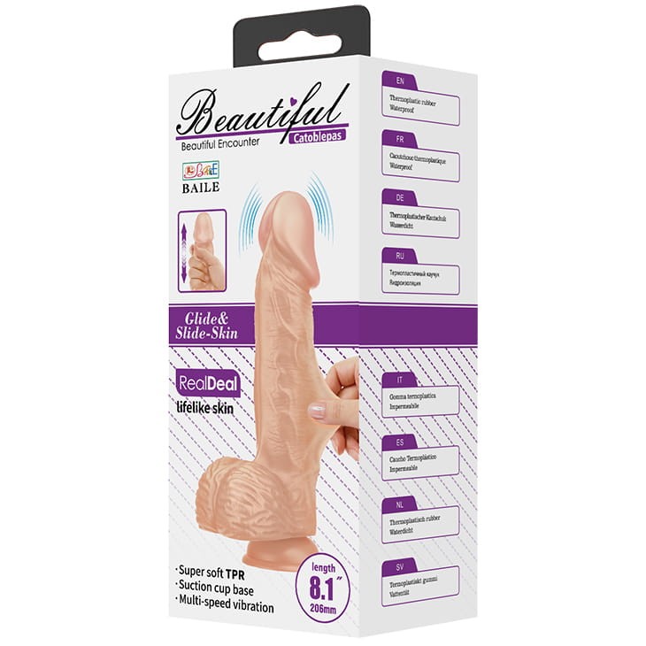 Sztuczny członek z wibracjami Cyber skóra 20,6 cm-9