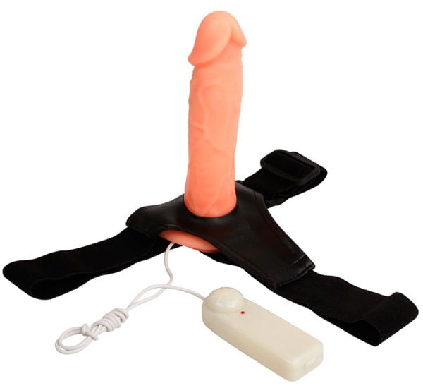 Strap-on Proteza z wibracjami na penisa 17 cm-2