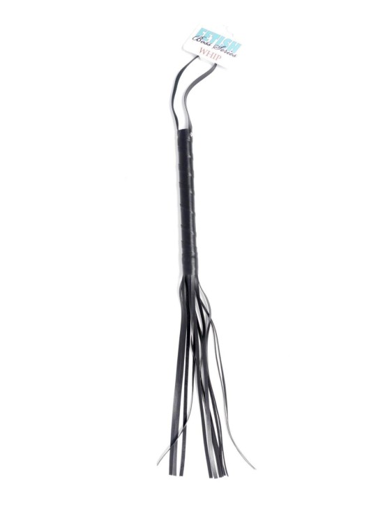 Czarny pejcz do erotycznej chłosty 50 cm-2