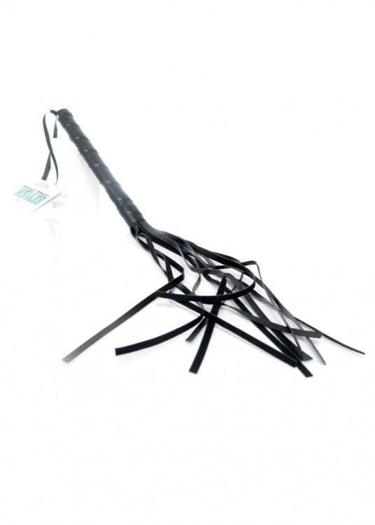 Czarny pejcz do erotycznej chłosty 50 cm-3