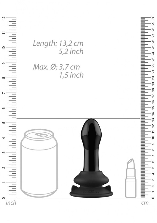 Plug analny szklany Wibrator Przyssawka Pilot-5