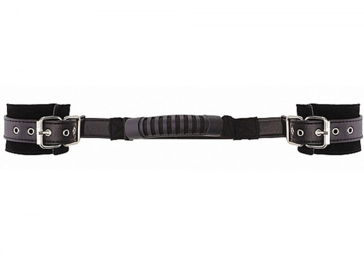 Adjustable Leather Handcuffs - Black