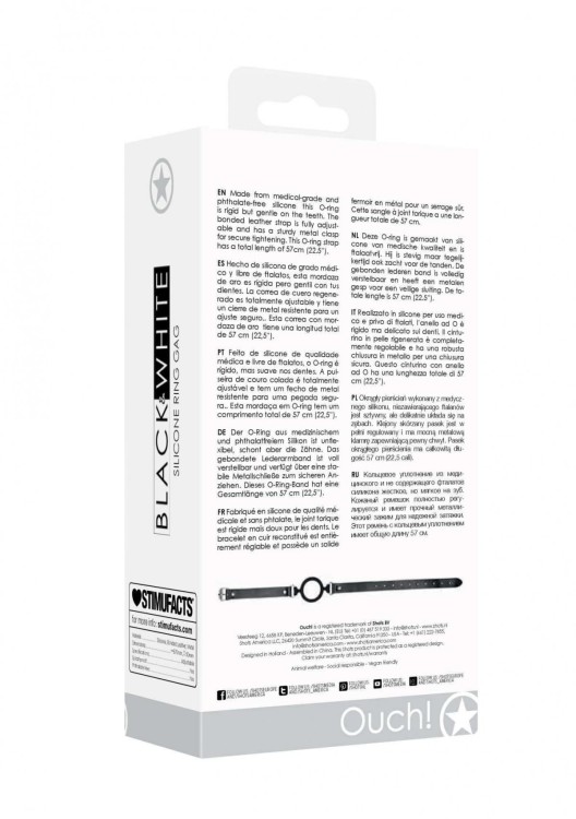 Silikonowy knebel do ust Ring oralny 4 cm-7