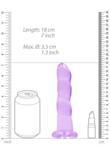 Krystaliczne żelowe dildo analne 18 cm-1