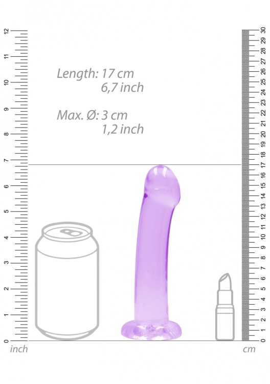 Żelowy super gładki penis analny 17 cm-3
