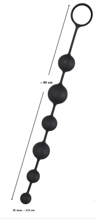 Długie silikonowe kulki analne 40 cm-2
