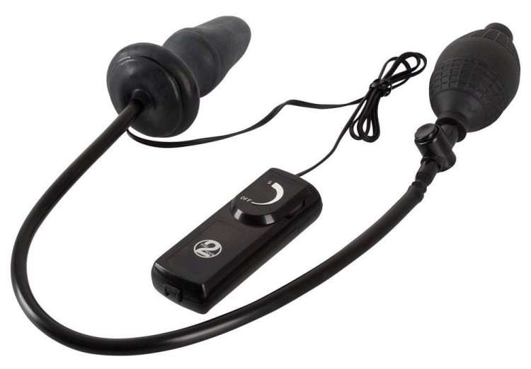 Nadmuchiwany korek analny z wibracją