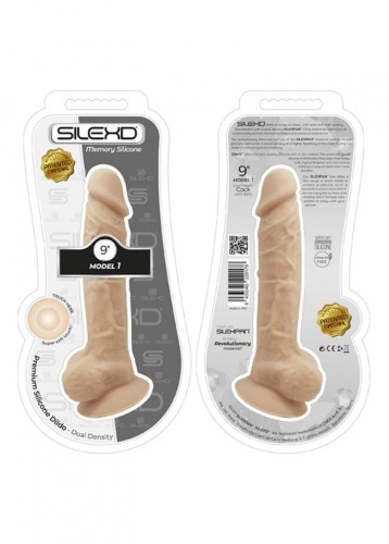 Penis z silikonu Dildo z przyssawką 23 cm-1