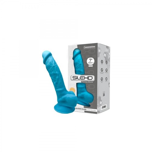 Niebieskie dildo penis z przyssawką-1