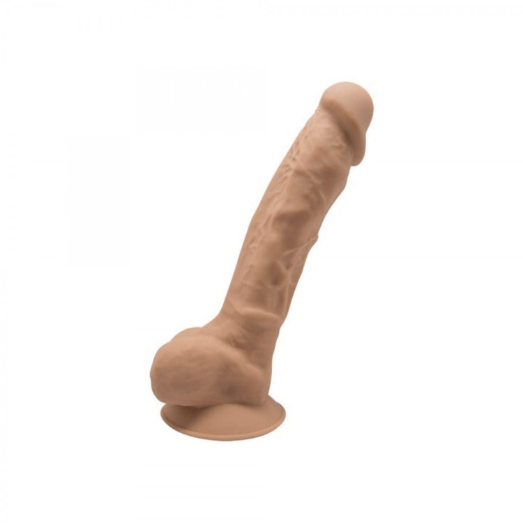 Silikonowe dildo z jądrami Penis 17,8 cm