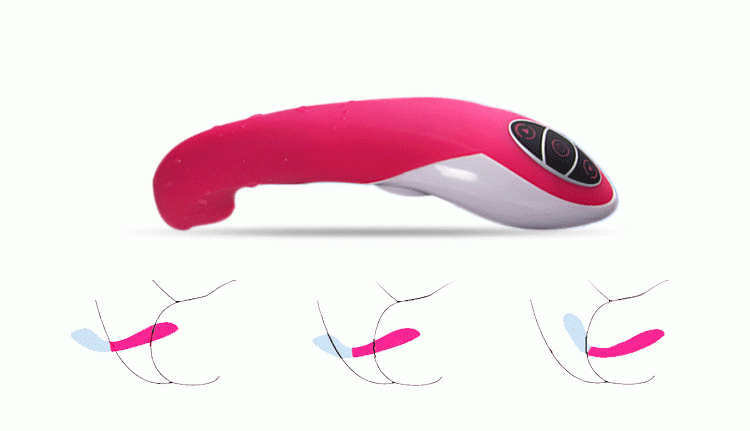 Dwustronny stymulator erotyczny Wibrator masażer łechtaczki USB-7