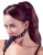 Knebel z czarnym dildo 12 cm-1