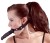 Knebel z czarnym dildo 12 cm