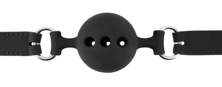 Knebel silikonowa piłeczka i paski 4 cm-4
