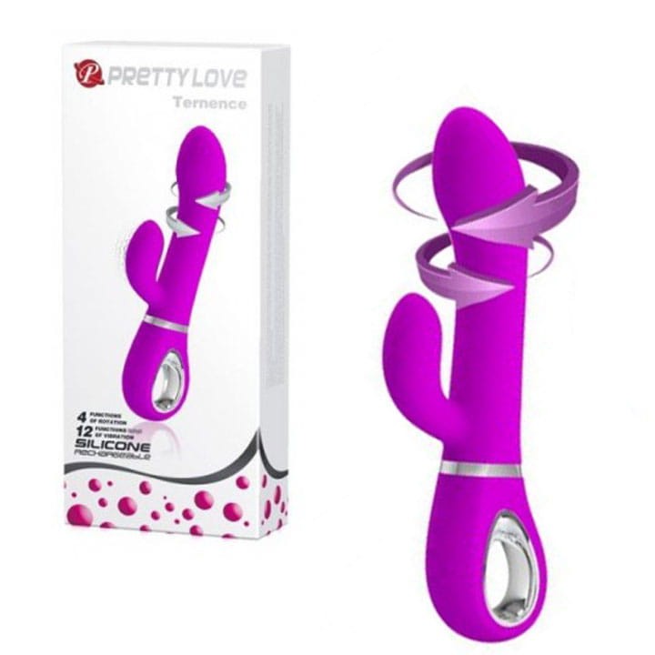 Wibrator Króliczek Prettylove Ternence z rotacją