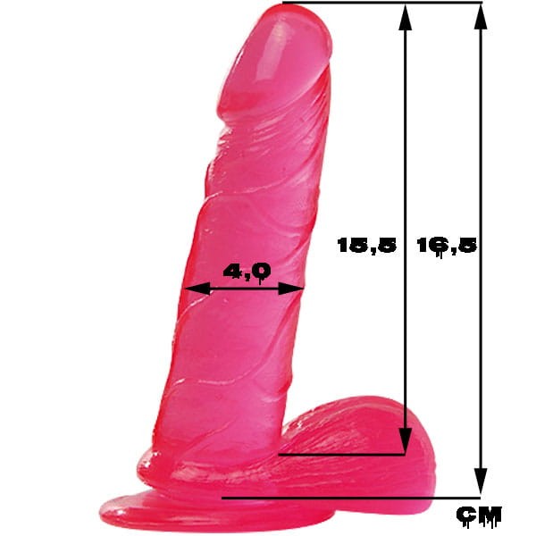 Miękkie żelowe dildo 16,6 cm-4