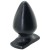 Gruby korek analny Czarny silikon-3
