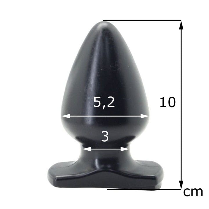 Gruby korek analny Czarny silikon-4