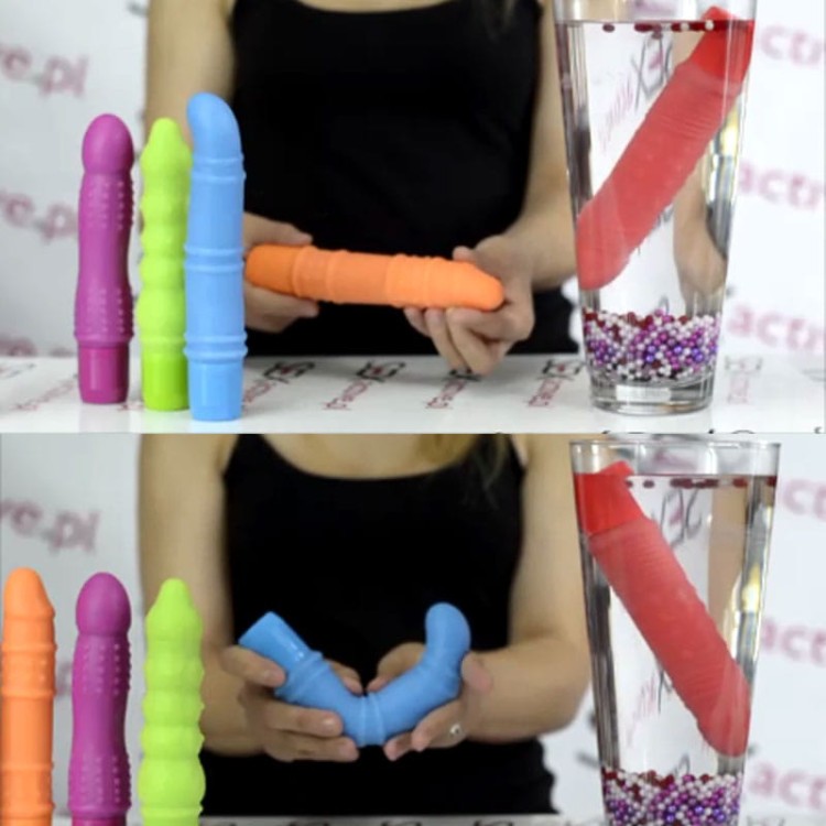 Luksusowy wibrator dla Pań kolorowa cyberskóra Orange-4