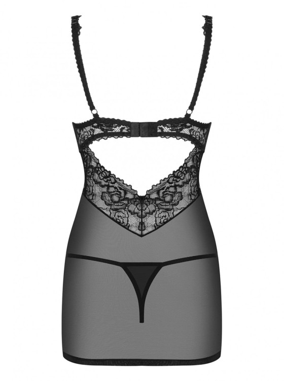 Bielizna- 867-CHE-1 koszulka i stringi  S/M