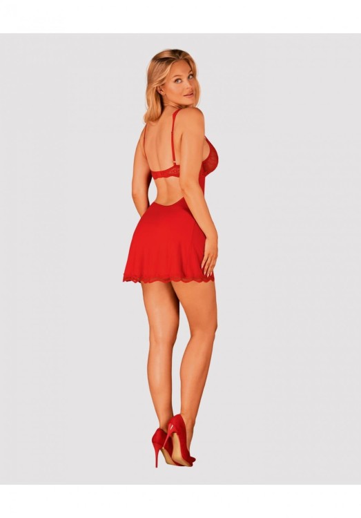 Bielizna-Luvae babydoll i stringi czerwona  S/M