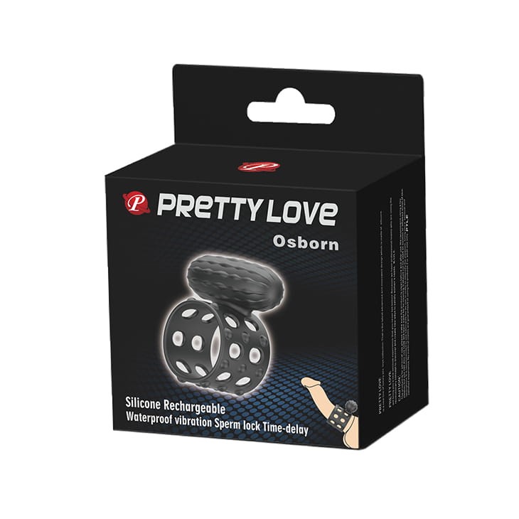 Wibrująca nakładka na penisa Prettylove Osborn-7
