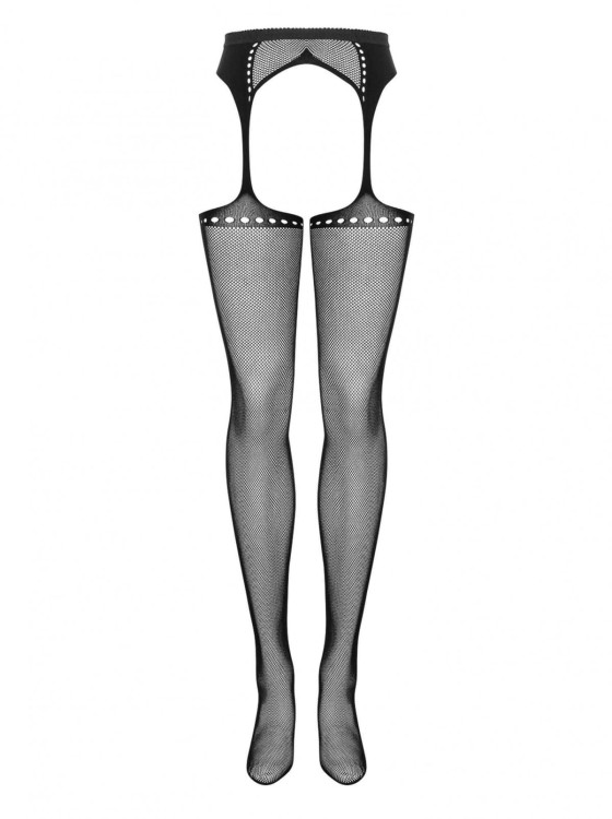 Bielizna-Garter stockings S314 czarny  S/M/L