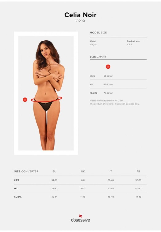 Celia Noir thong XL/2XL