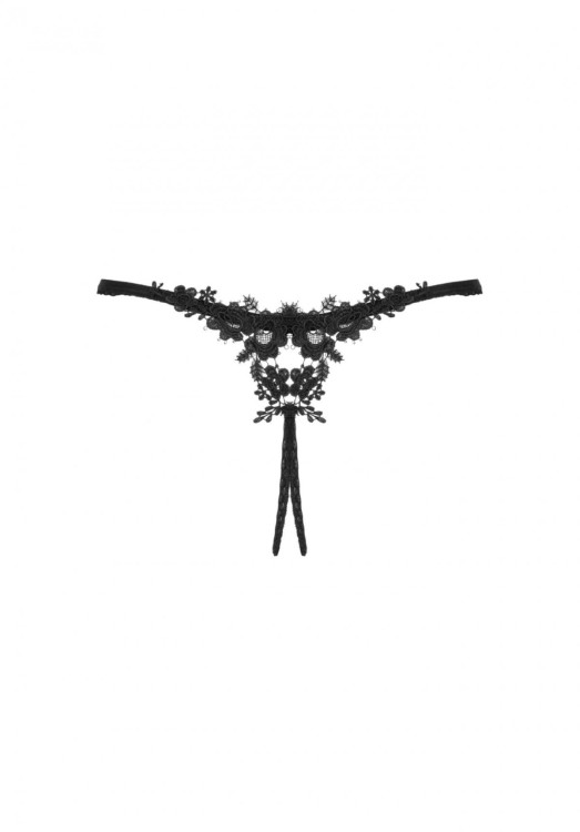 Celia Noir crotchless thong XL/2XL