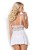 Bielizna-810-BAB-2 babydoll i stringi biała  S/M