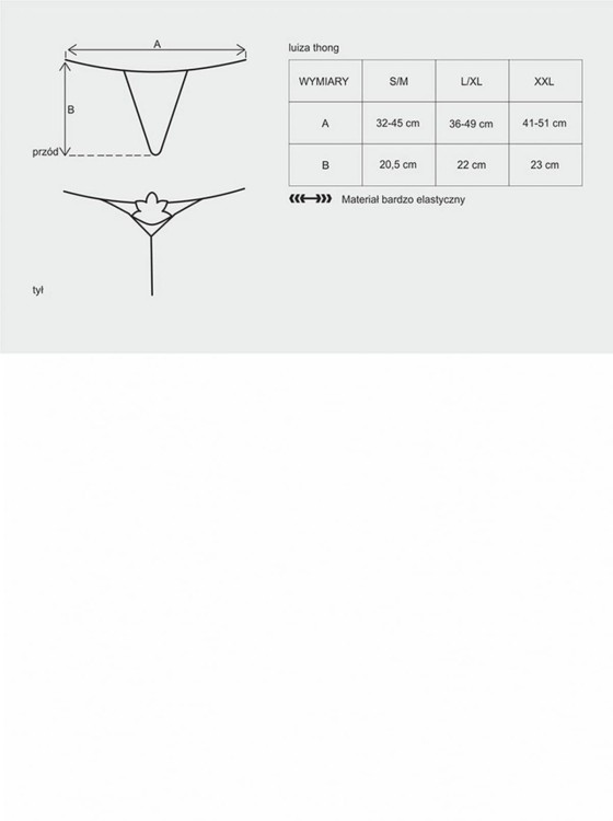 Bielizna-Luiza stringi czarne L/XL