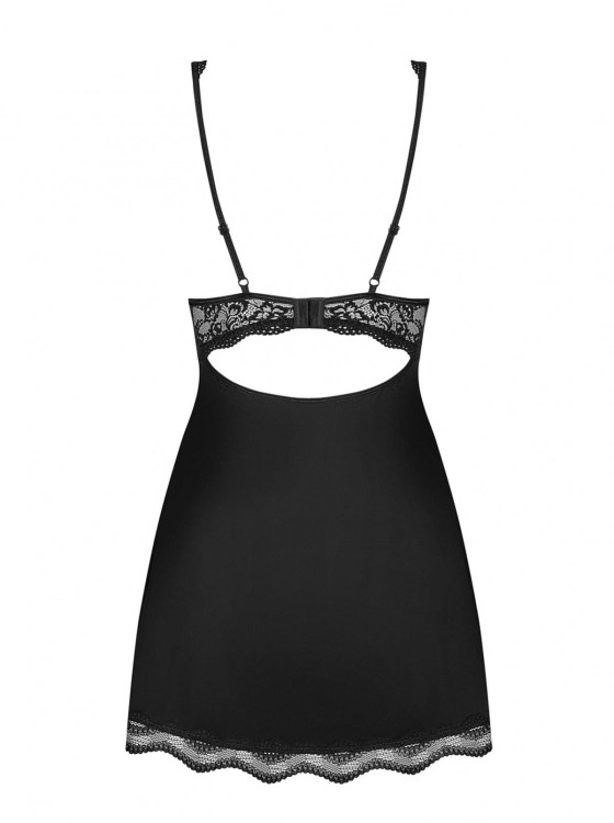 Bielizna-Luvae babydoll i stringi Czarny  S/M